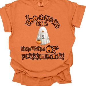Orange Halloween Graphic T-Shirt